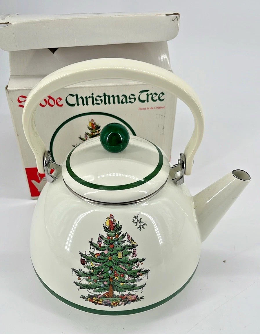 Spode Whistling Tea Kettle Christmas