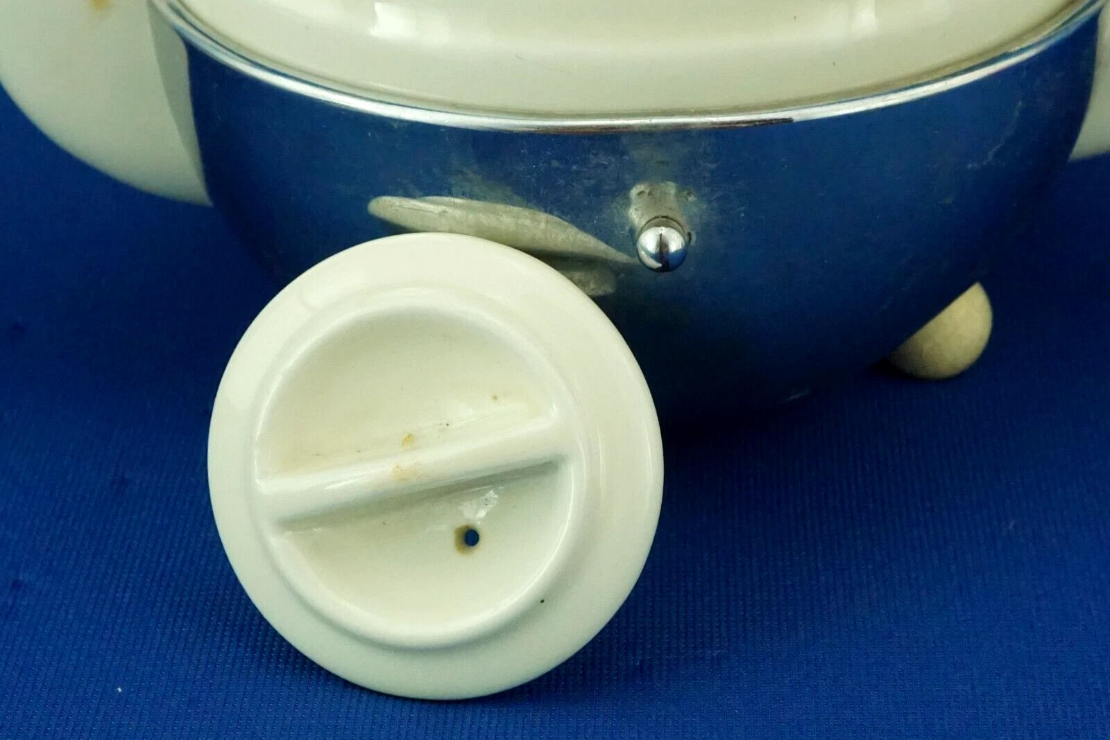 BAUSCHER WEIDEN Thermal teapot 1900 porcelain metal Germany Decò XX