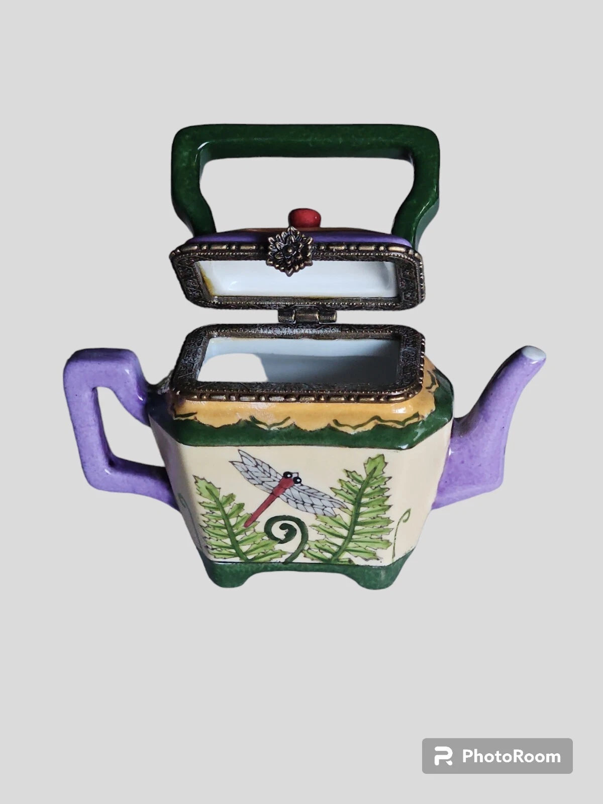 Miniature Teapot Hinged Trinket Box