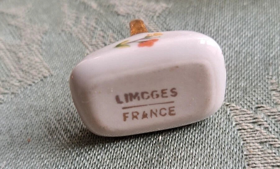 VTG Limoges France Lot Miniature Teapot Courting Couple Porcelain Piano, Basket