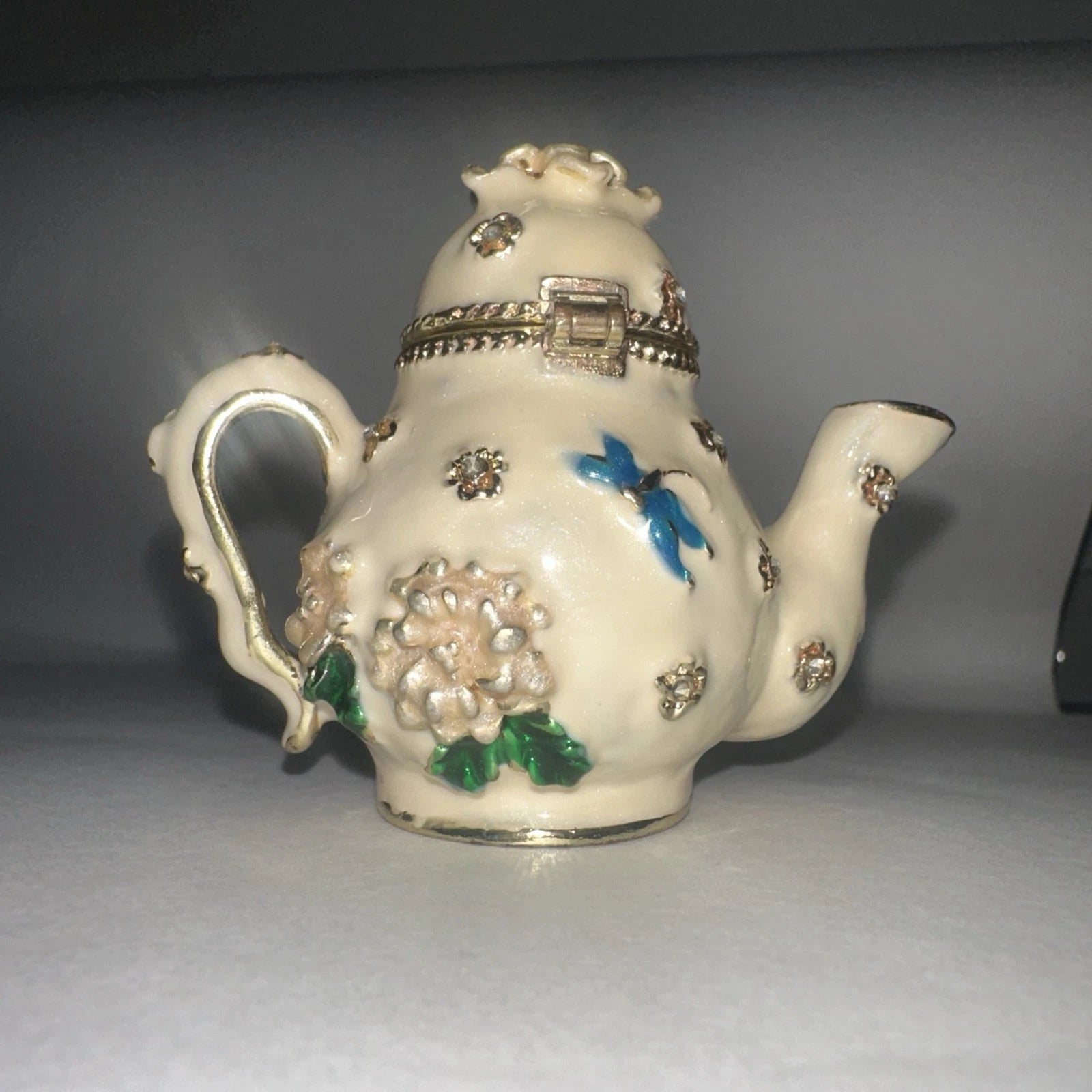 Miniature Teapot Trinket Box with Magnetic Closure