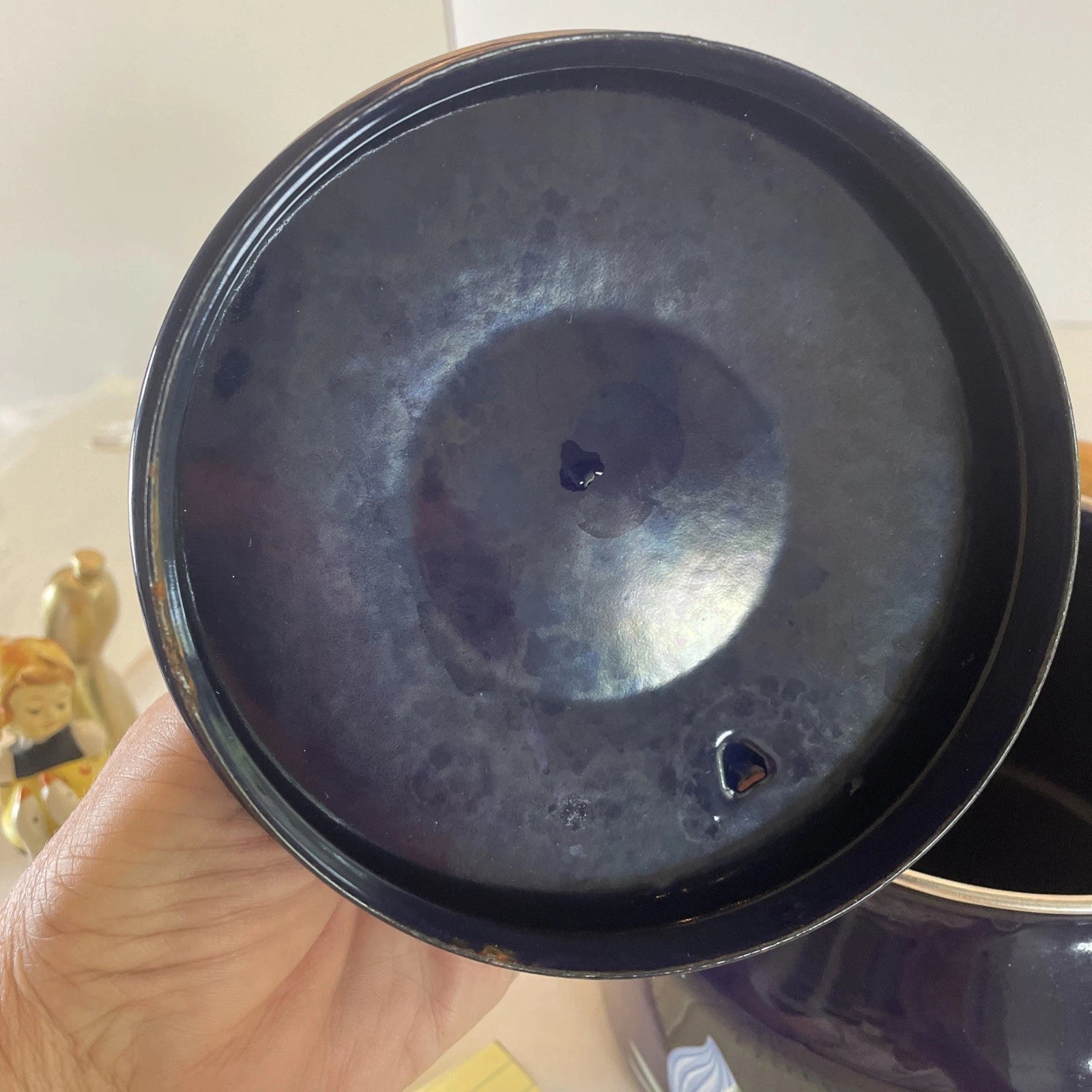 Sakura Enamel Tea Kettle Cherry Blossoms 1981 GAILSTYN-SUTTON JAPAN Vintage