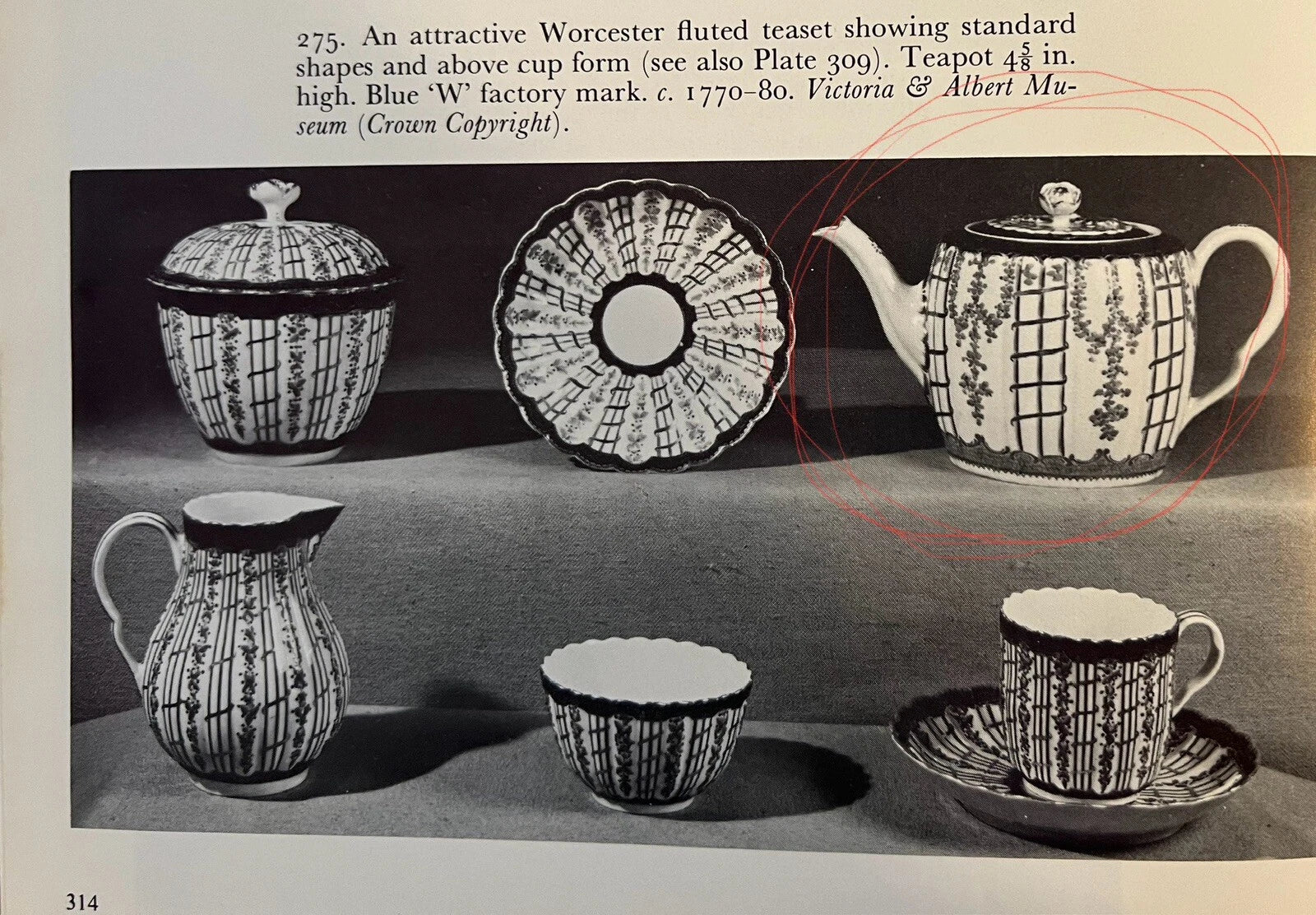 Antique Early Worcester Blanc De Chine Teapot, C 1760