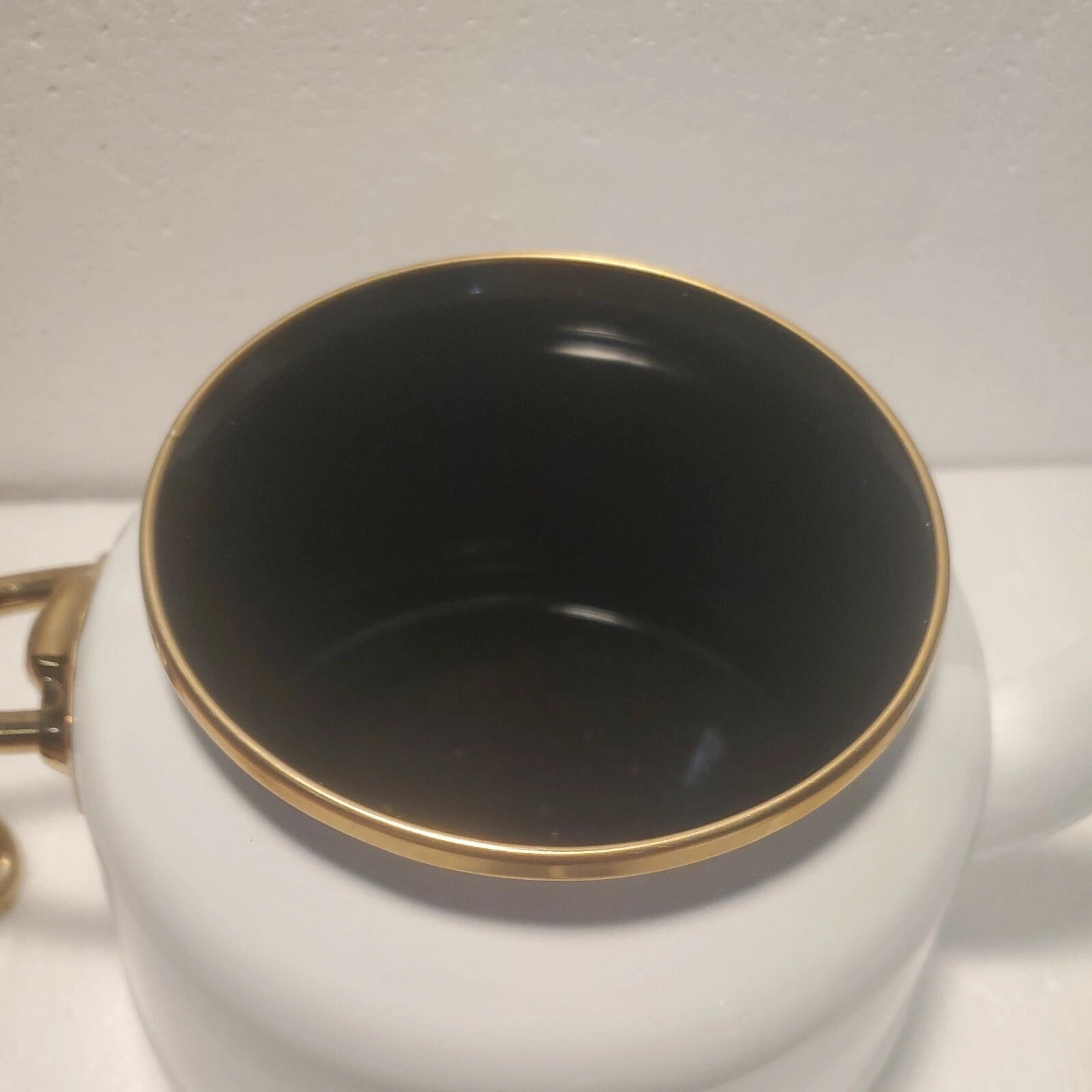 Emsan Troy Kettle White Nostalgia Enamel Vintage TeapotsTitanium Coated  c6