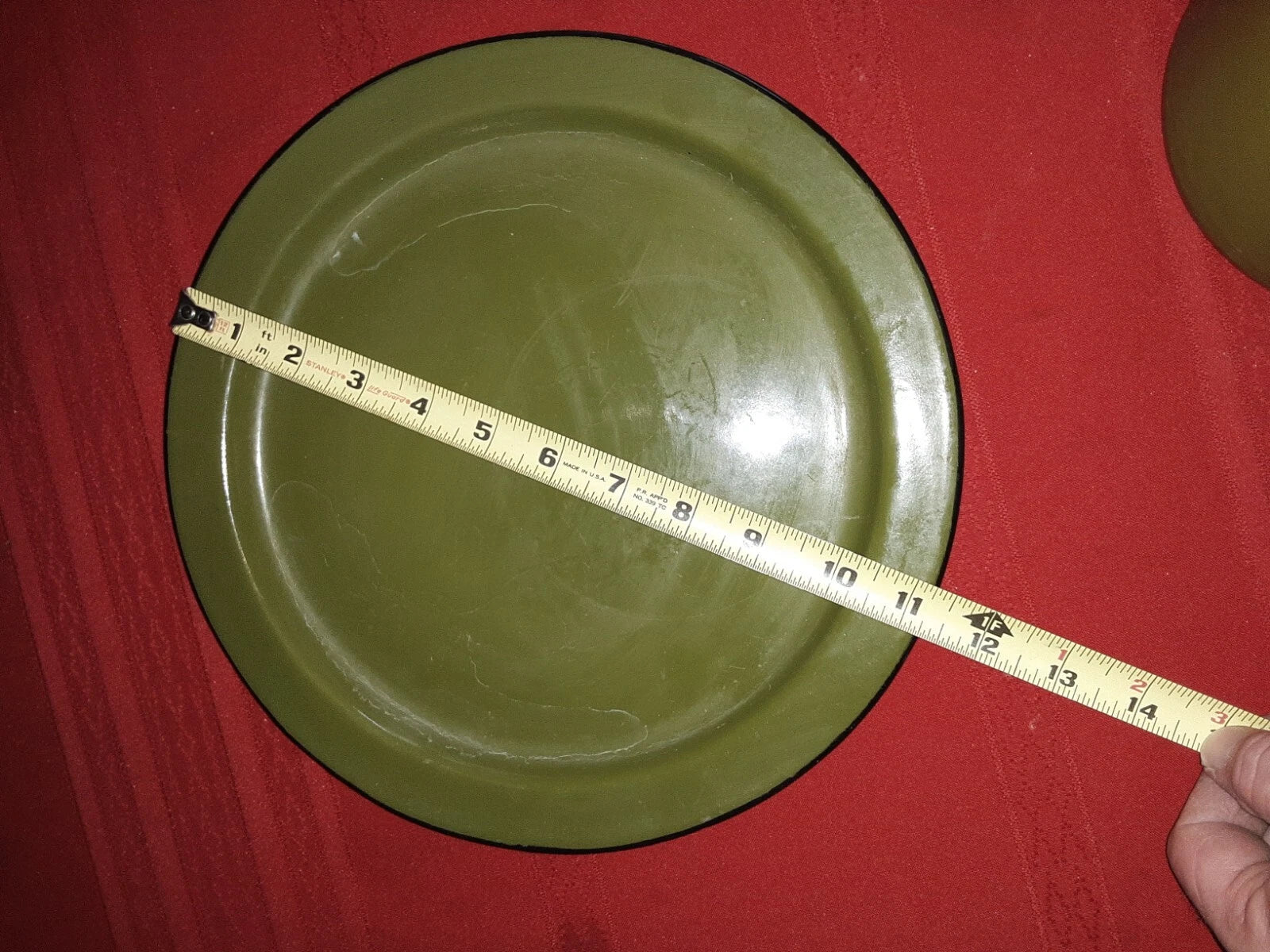 Vintage Enamel Teapot & Tray Japan