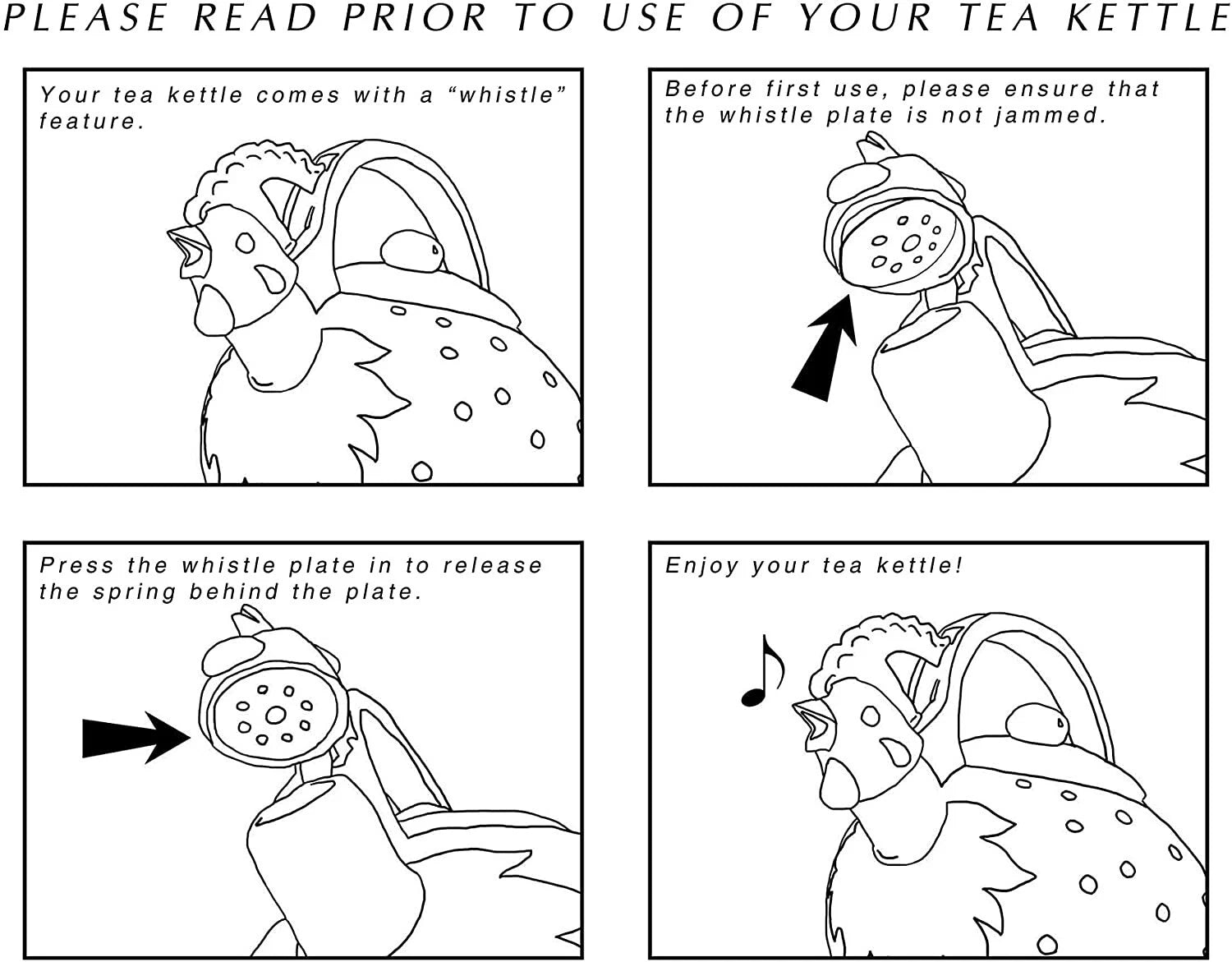 Enameled 1.7 Quart Enamel-on-Steel Whistling Tea Kettle ( Strawberry Cupcake )