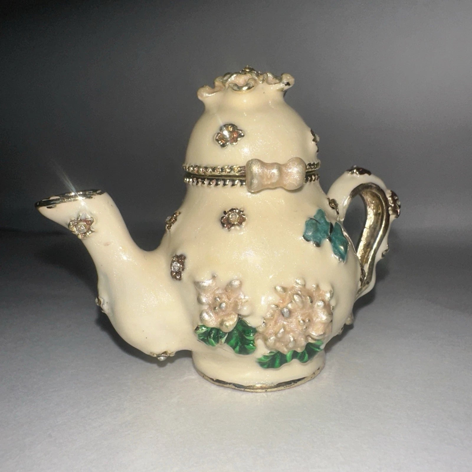 Miniature Teapot Trinket Box with Magnetic Closure