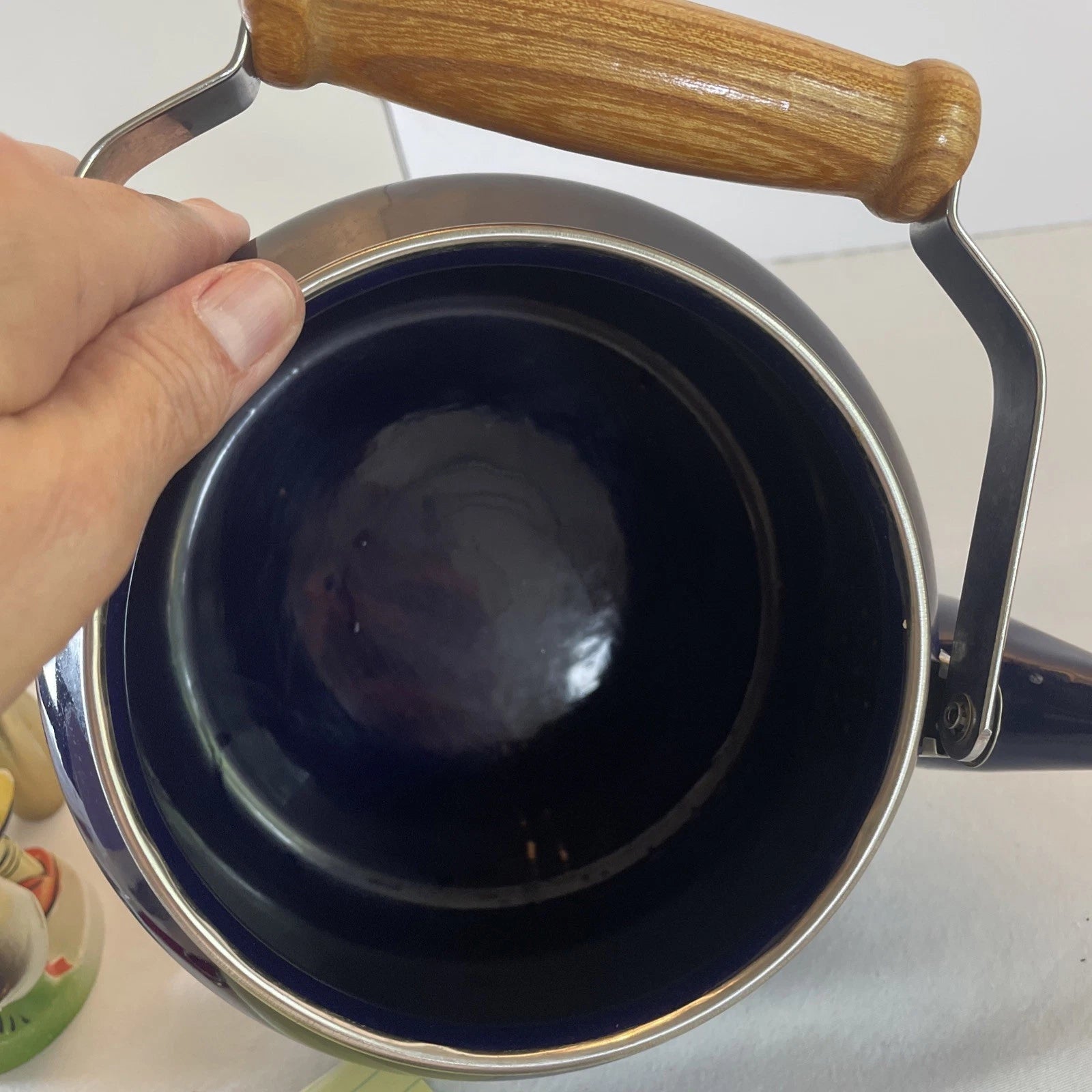 Sakura Enamel Tea Kettle Cherry Blossoms 1981 GAILSTYN-SUTTON JAPAN Vintage