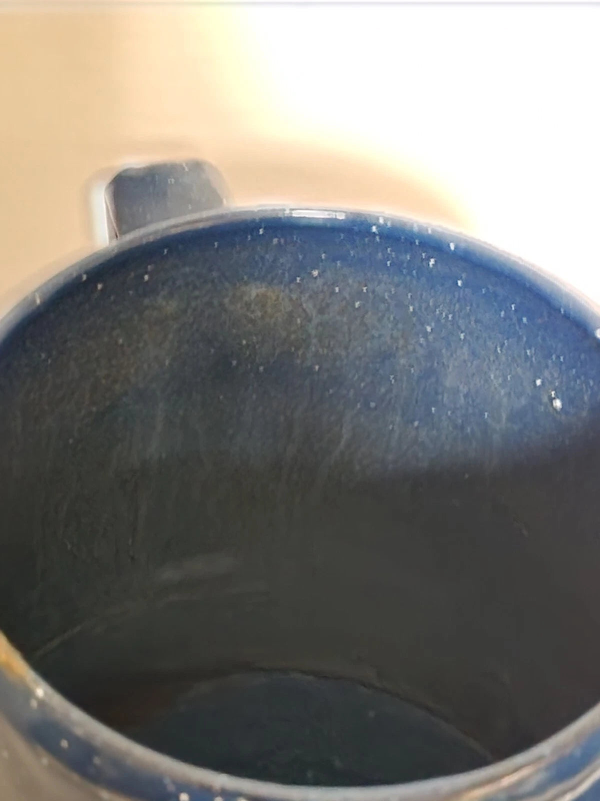 Vintage Blue Speckled Enamel Graniteware Cowboy Campfire Tea Pot with Spout Used