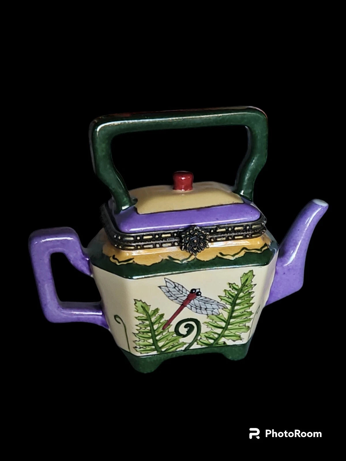 Miniature Teapot Hinged Trinket Box