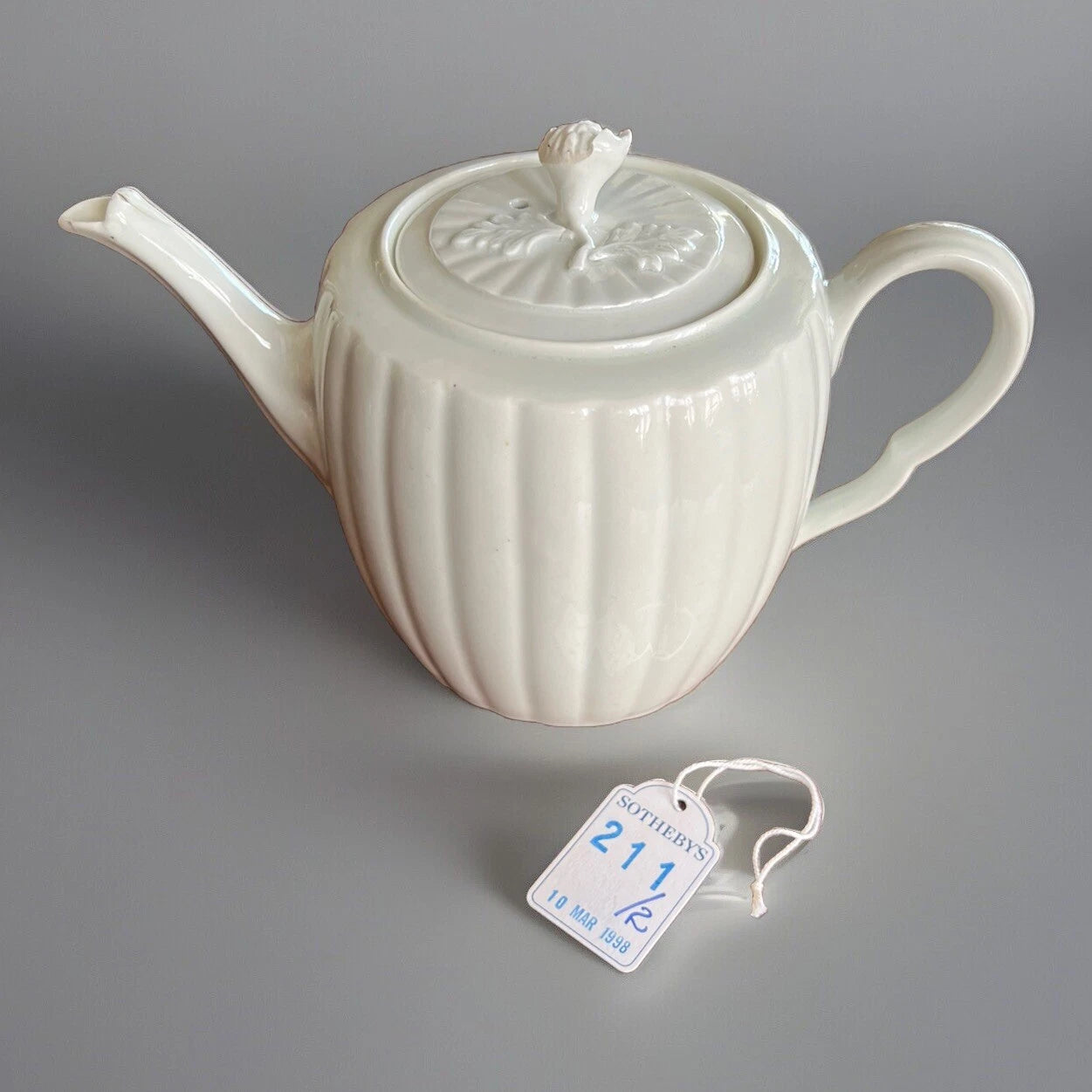 Antique Early Worcester Blanc De Chine Teapot, C 1760