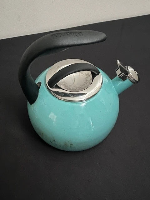 Chantal Aqua Enamel-on-Steel 2 Quart Tea Kettle - Whistle