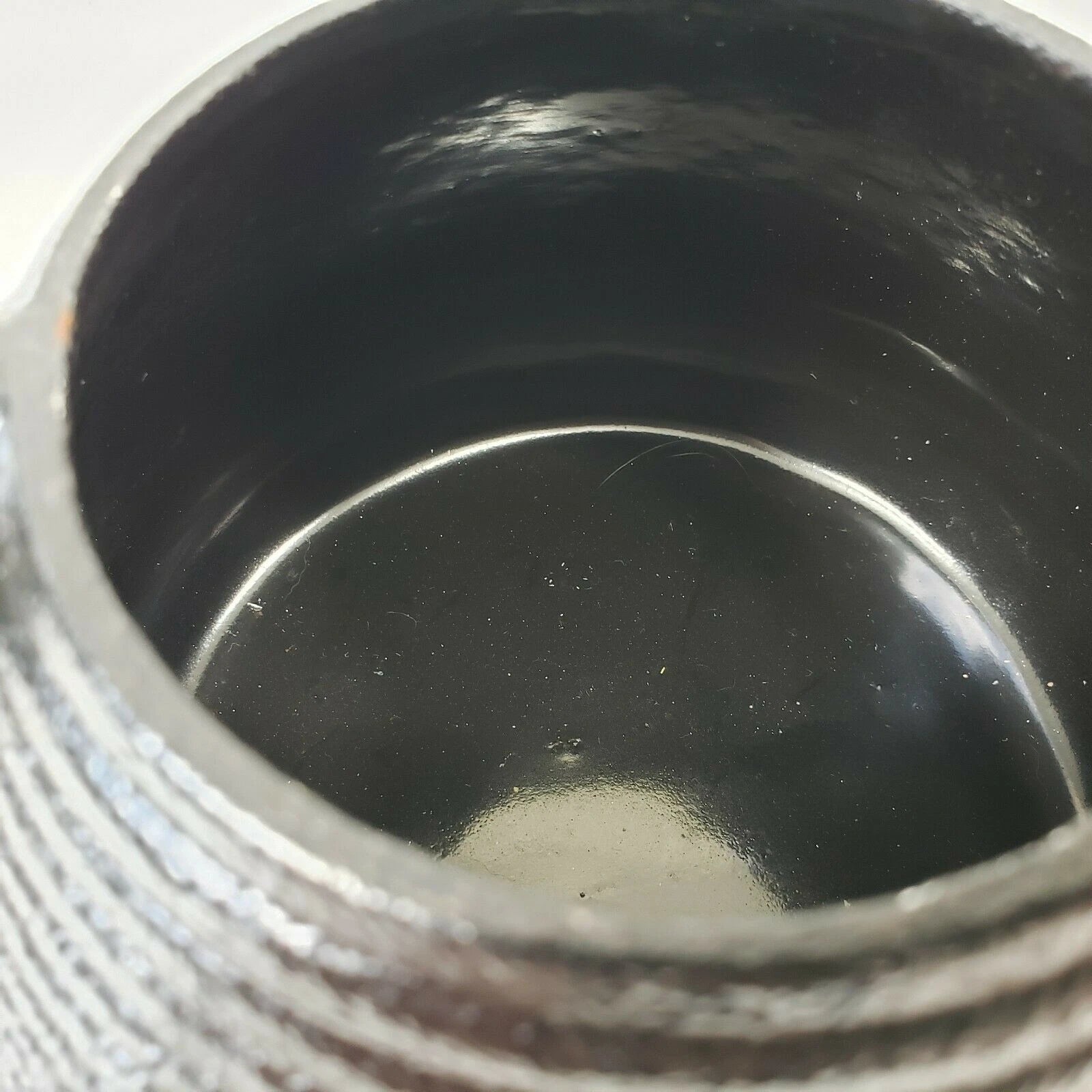 Cast Iron Black Ribbed Tea Pot Teapot Tea Kettle Enamel with Lid and Handle