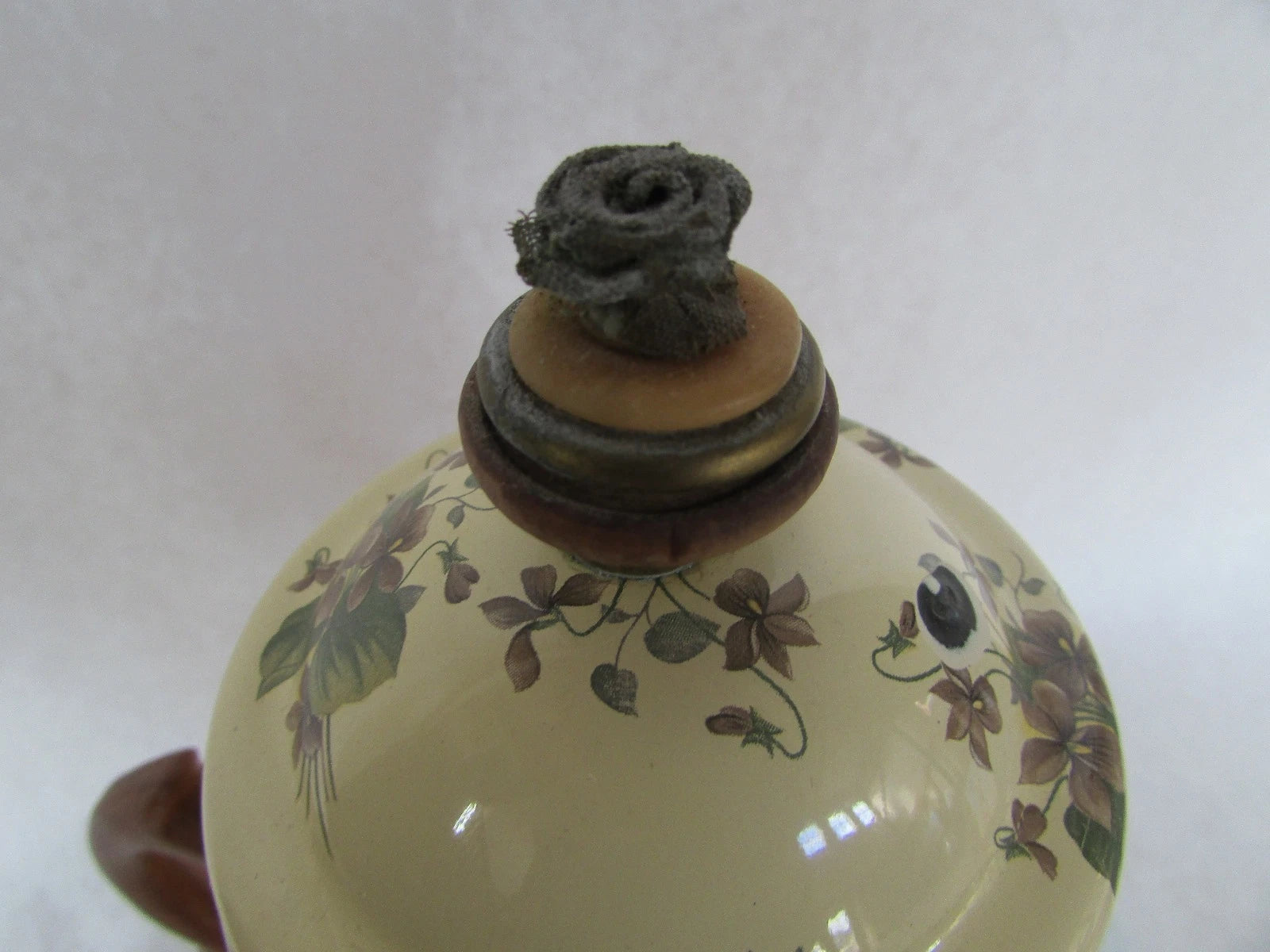 MacKenzie Childs Stacked Camp Yellow Roses Enamel Teapot Cream & Sugar 1995