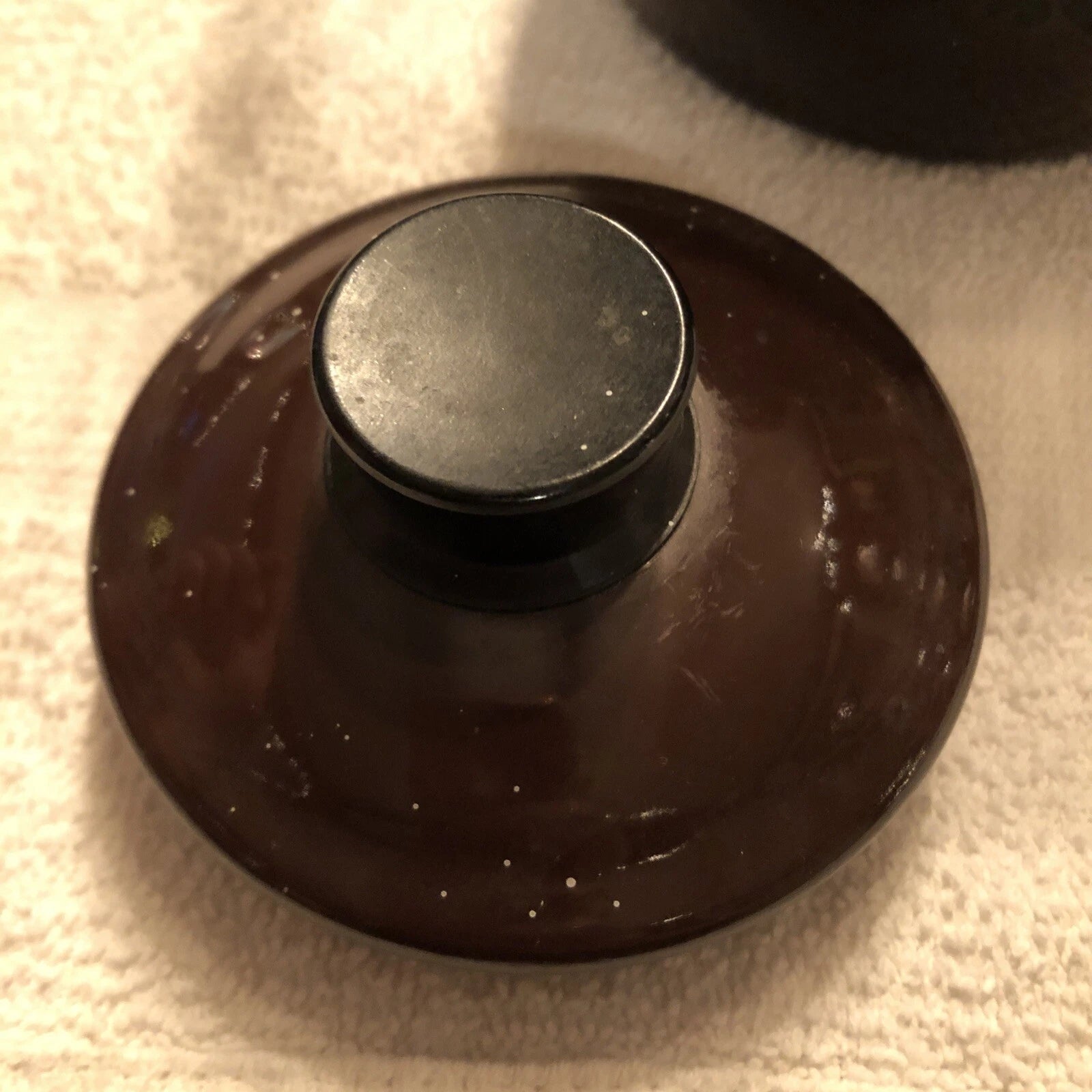 Small Brown Enamel Tea Kettle With Lid E