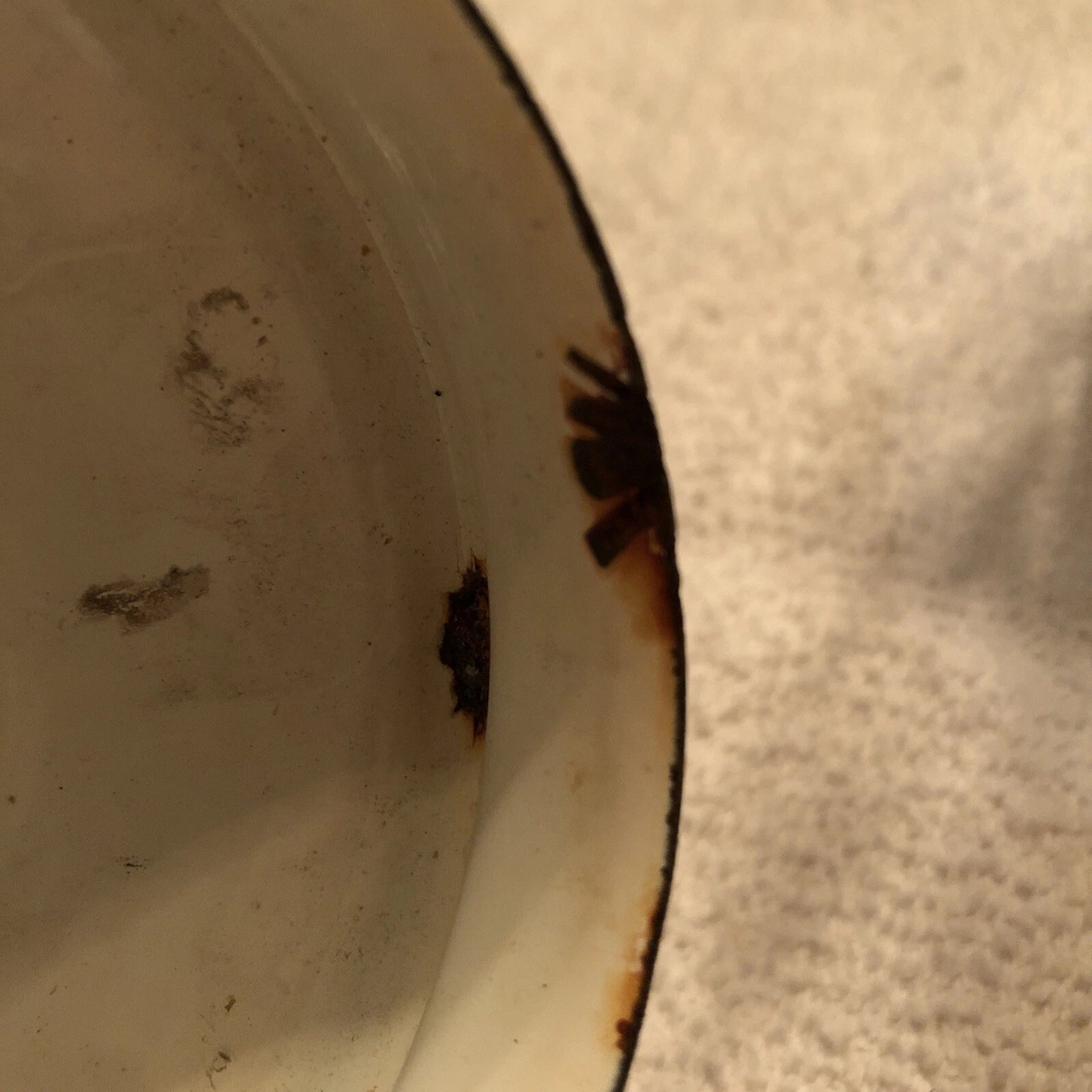 Small Brown Enamel Tea Kettle With Lid E