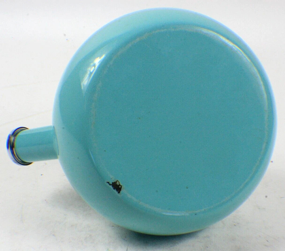 Chantal Whistling Stovetop Tea Kettle Pot 1.8 Qt.  Enamel Turquoise Aqua Blue