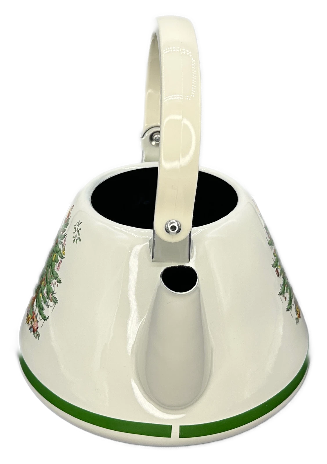 Spode Christmas Tree Metal Kettle and Lid Tea Pot 2.5 Qt VTG