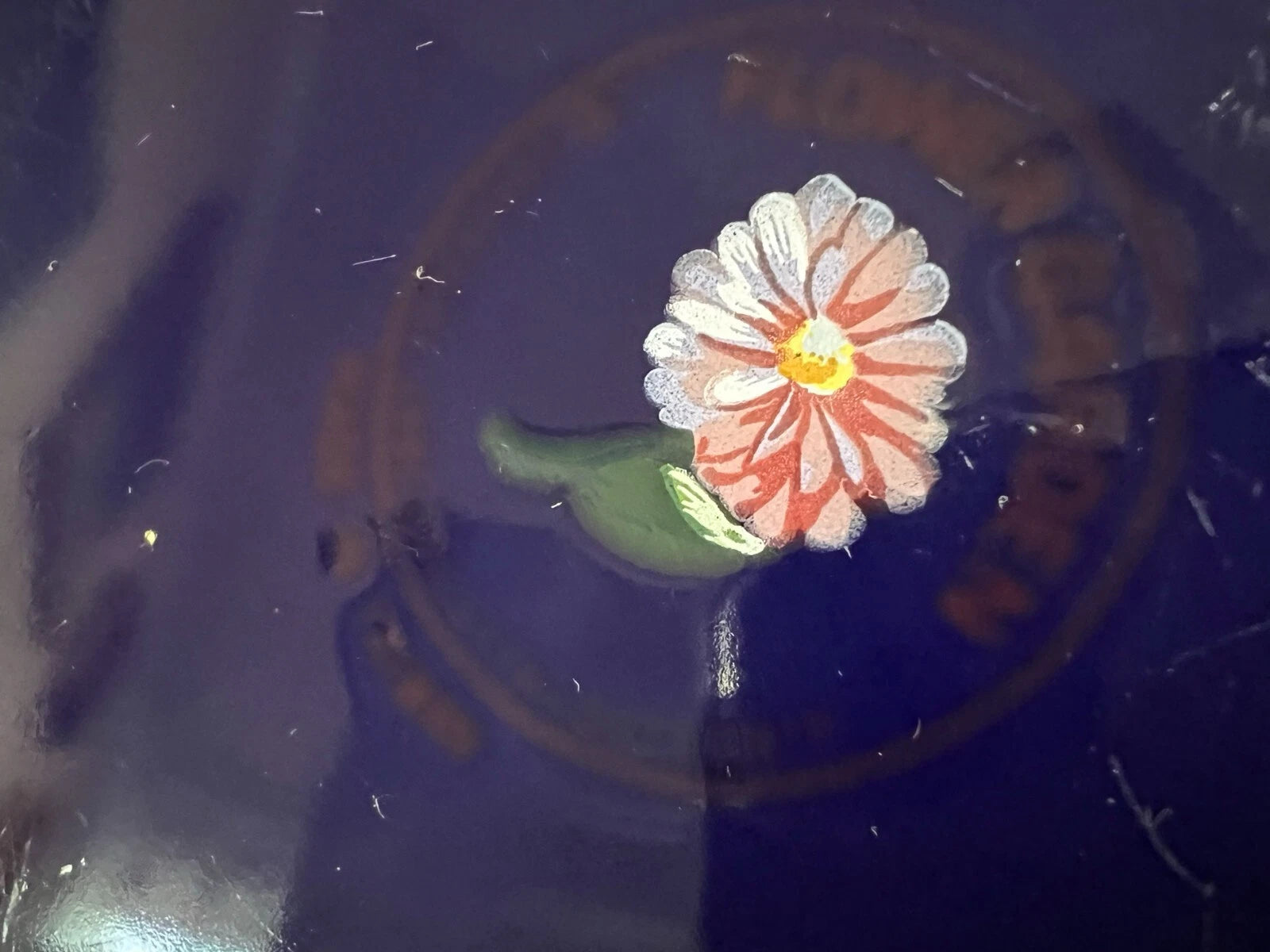 1983 GAILSTYN SUTTON "Flower Garden" Vintage Enamel Ware Teapot