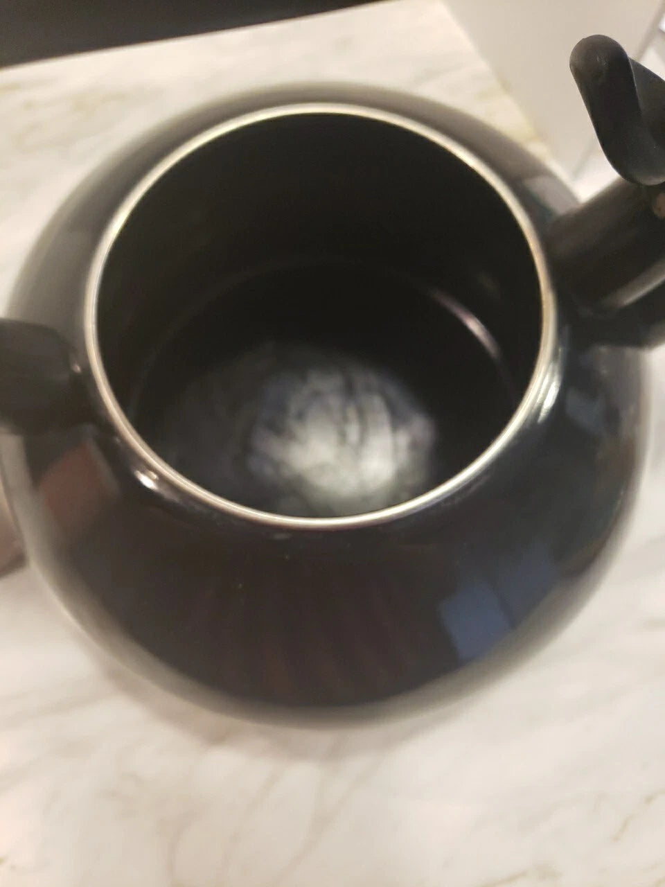 Vintage Enamel And Stainless Steel Whistling Tea Pot Kettle Made In  Thailand