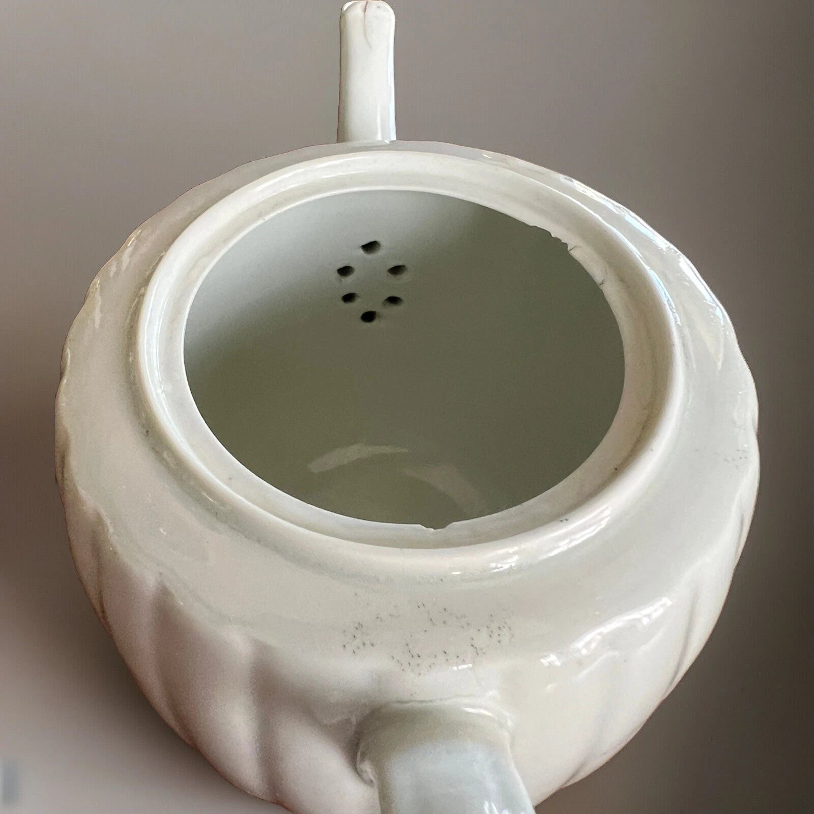 Antique Early Worcester Blanc De Chine Teapot, C 1760