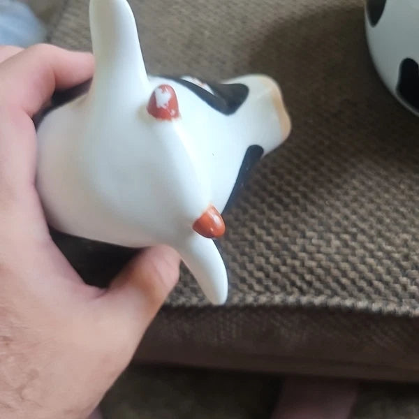 Vintage Cow Copco Teapot  10x9.5" Aluminum Lidded Holstein Head.