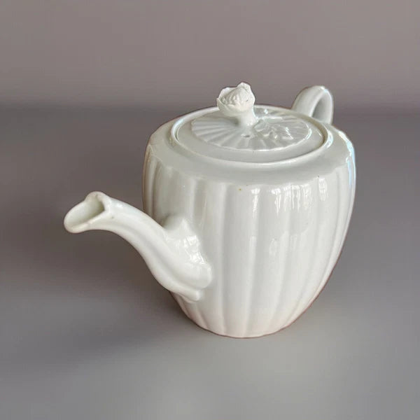 Antique Early Worcester Blanc De Chine Teapot, C 1760