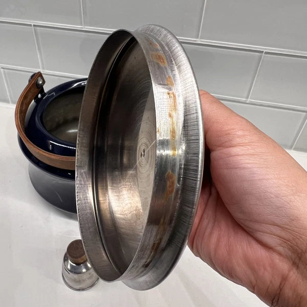 Vintage Towle Co. National Housewares 1987 Dark Blue Enamelware Teapot