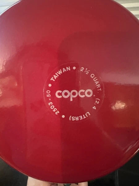 Vintage Coppola Apple Tea Kettle Enamel Metal Teapot.