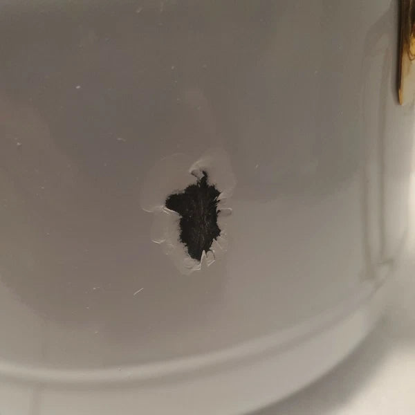 Emsan Troy Kettle White Nostalgia Enamel Vintage TeapotsTitanium Coated  c6