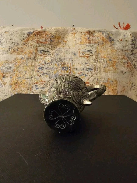 Vintage Cloisonne Enamel Miniature Decorative Floral Teapot