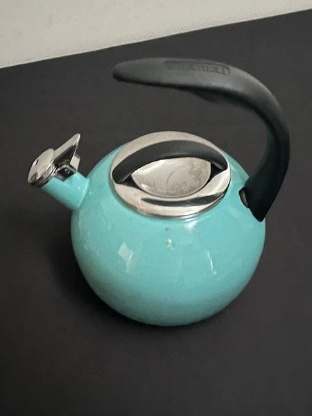 Chantal Aqua Enamel-on-Steel 2 Quart Tea Kettle - Whistle