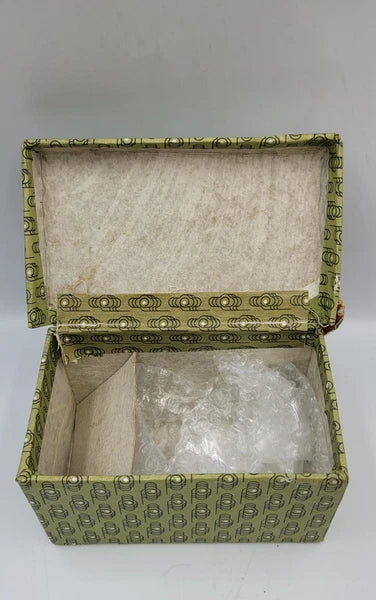 Chinese Enamel Cloisonné Miniature Teapot w/Box And Wood Stand Vintage