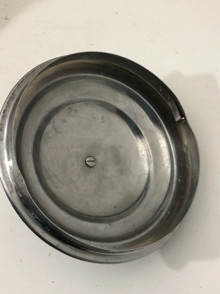 Kettle Tea Pot Vintage Enamel Farm Sloped Handle MCM for Decor Only Tan