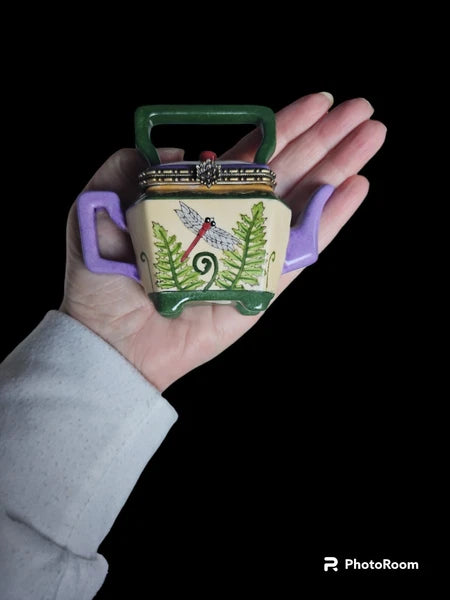 Miniature Teapot Hinged Trinket Box