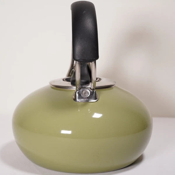 Chantal 2qt Tea Kettle Avocado Green Enamel On Steel MCM Vintage Style READ