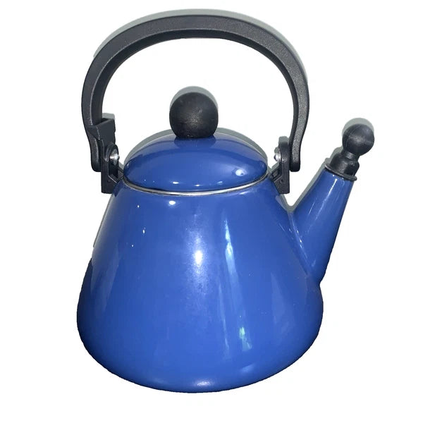 Le Creuset Whistling Tea Pot Kettle 1.6 L Liter 1.7 Qt Quart Blue Enamel Teapot!