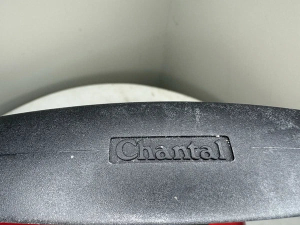 Chantal Whistling Tea Kettle Pot Red Enamel Steel Brushed Stainless Lid 2 Qt