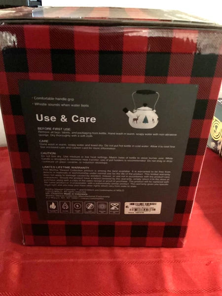 Martha Stewart Tea-kettle The Holiday Collection Enamel On Steel 2 Quart Pot New