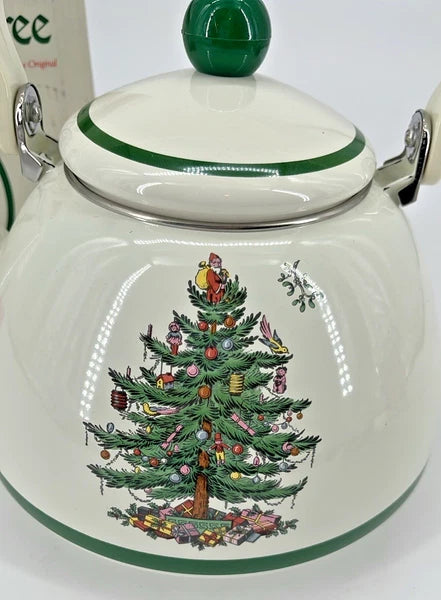 Spode Whistling Tea Kettle Christmas