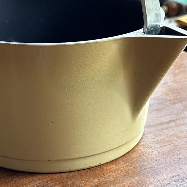 CLUB Aluminum Yellow Enamel Tea Kettle Pot Vintage Cookware MCM