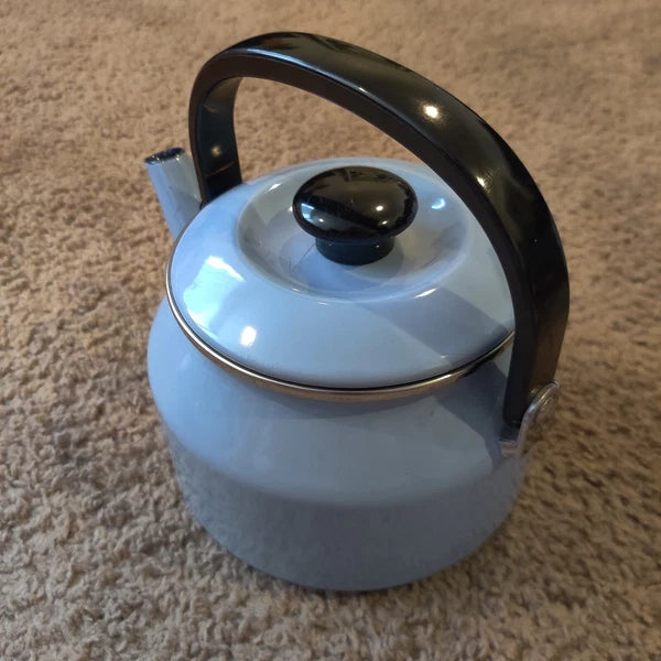 Vintage Siam Fujiware Light Blue Enamel Two Quart Kettle