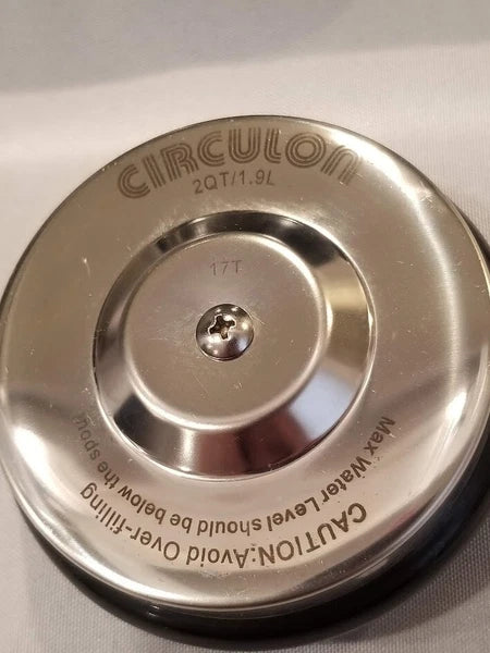 Circulon Whistling Tea Pot Kettle Black Enamel 2 Quart Lid Flip Spout Steel *