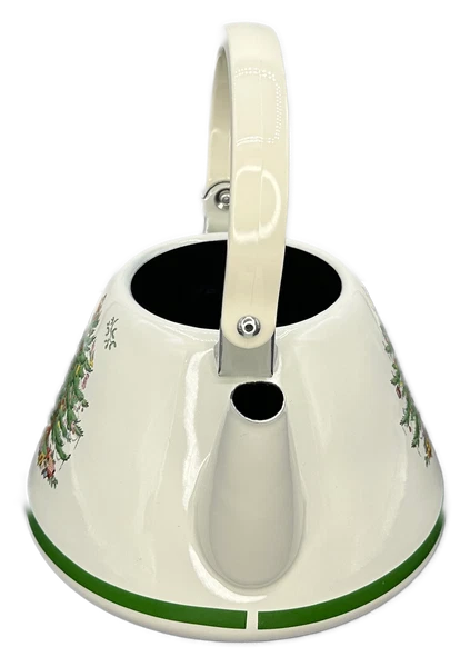 Spode Christmas Tree Metal Kettle and Lid Tea Pot 2.5 Qt VTG