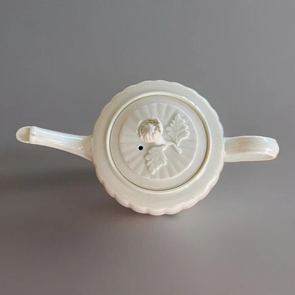 Antique Early Worcester Blanc De Chine Teapot, C 1760