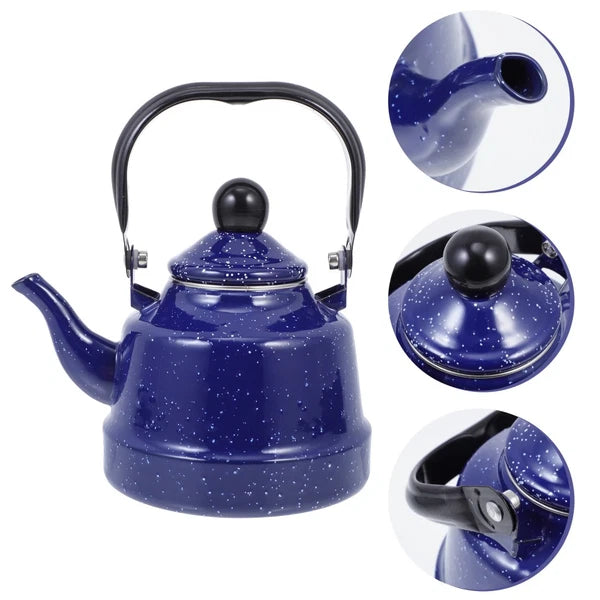 Stove Top Kettle Wood Burner Office Retro Floral Pattern Teapot Kettles
