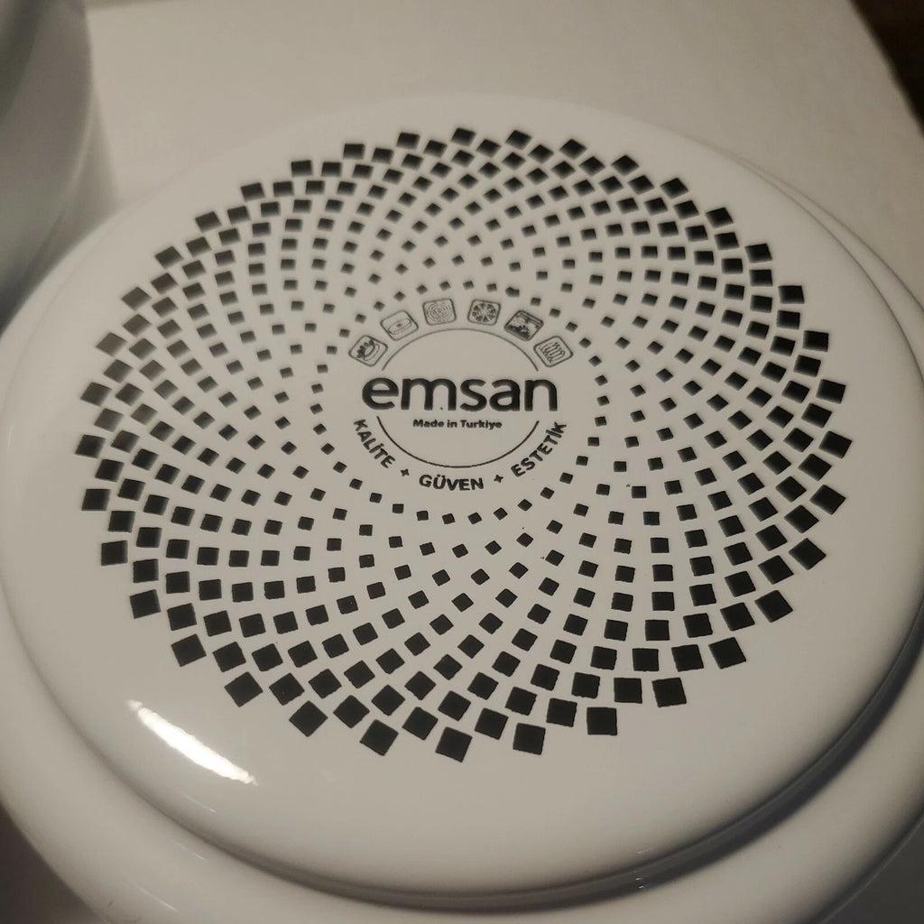 Emsan Troy Kettle White Nostalgia Enamel Vintage TeapotsTitanium Coated  c6