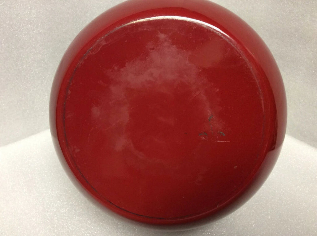 Vintage  Round Red Enamel Tea Kettle - USED