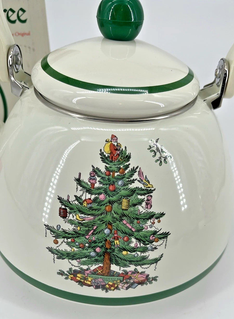 Spode Whistling Tea Kettle Christmas