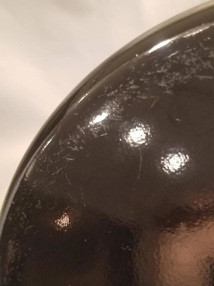 Circulon Whistling Tea Pot Kettle Black Enamel 2 Quart Lid Flip Spout Steel *